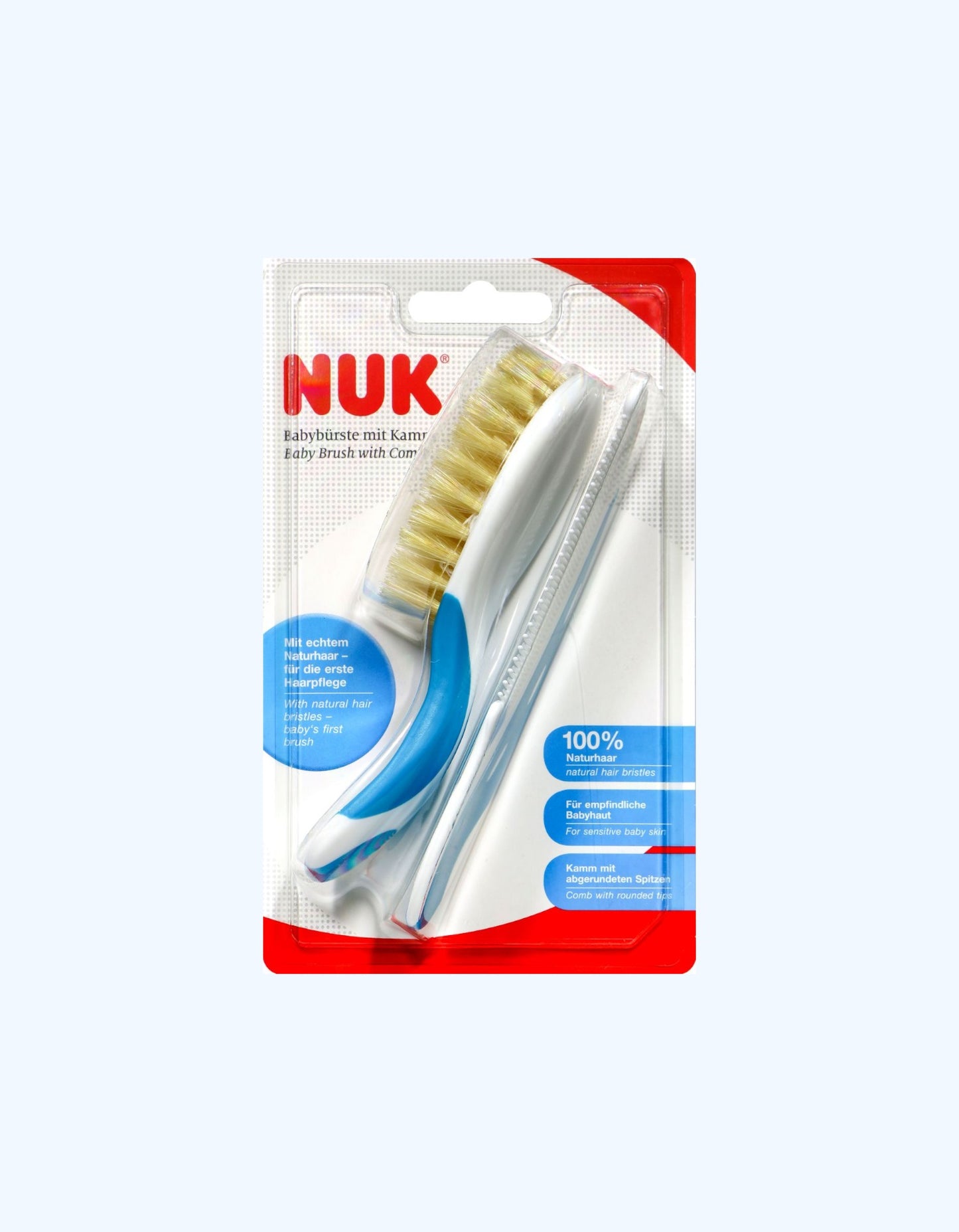 Nuk Natural cho'tkali cho'tka va taroq
