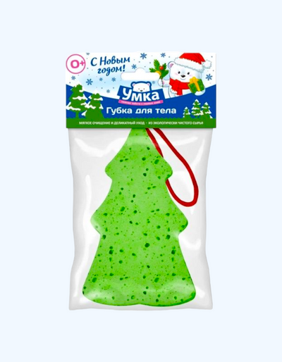 Умка Губка для тела детская Ёлочка