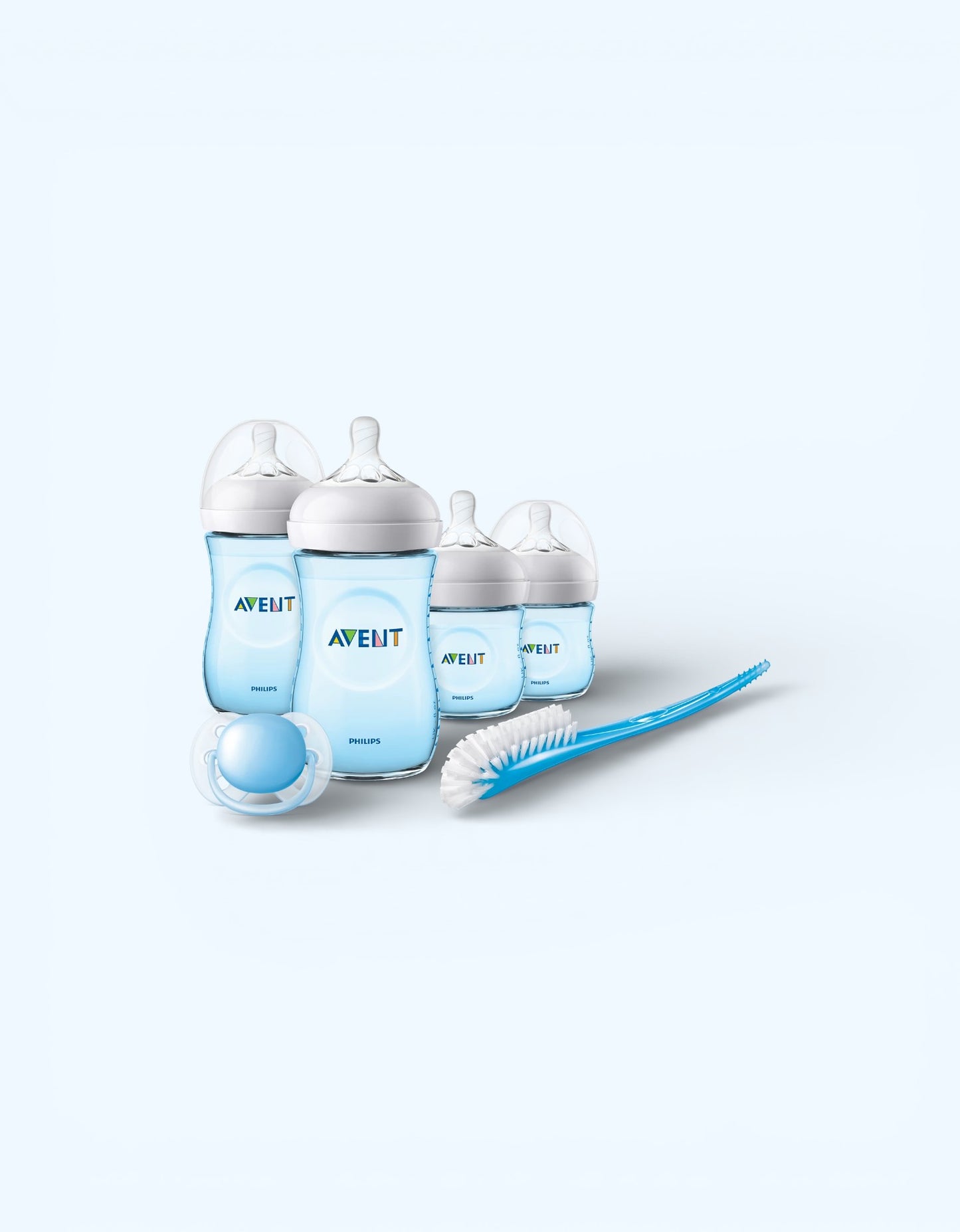 Avent Natural Response Набор для кормления новорожденных, 4 бутылочки + пустышка + щетка