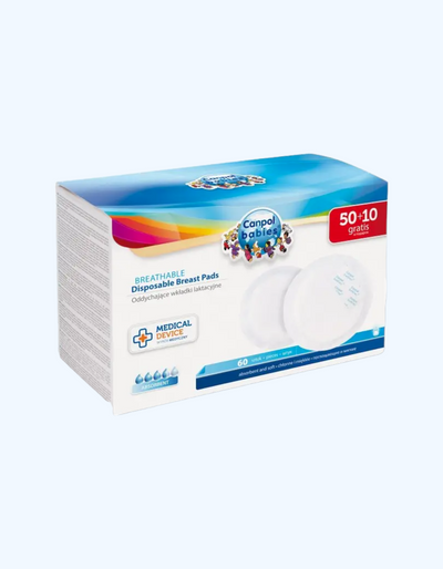 Canpol Babies sutyen yostiqchalari, nafas oladigan, 60 dona