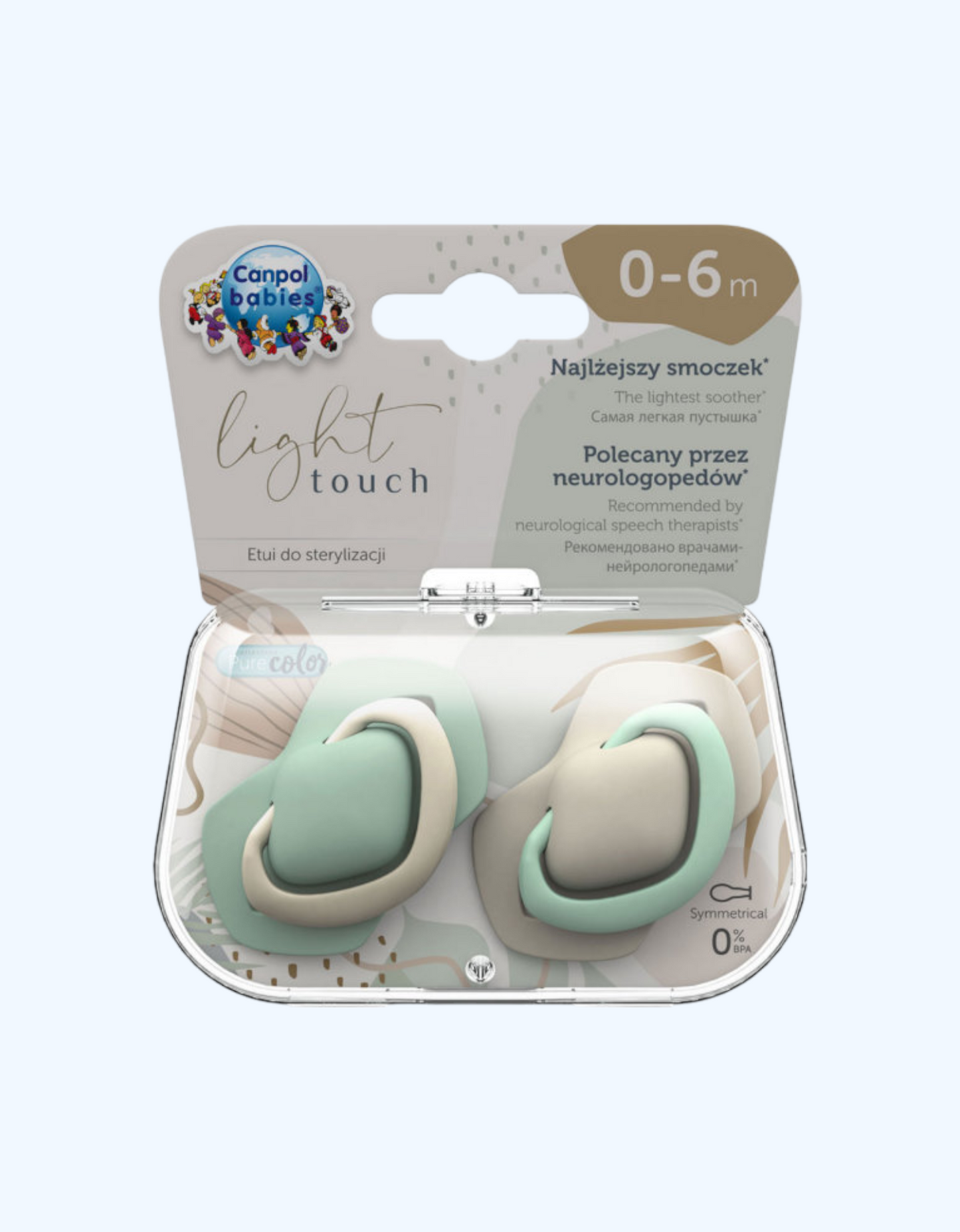 Canpol Babies Soother, silikon, SOF RANG 2 dona, 0-6 oy.