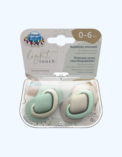 Canpol Babies Соска-пустышка, силиконовая, PURE COLOR 2 шт, 0-6 мес.