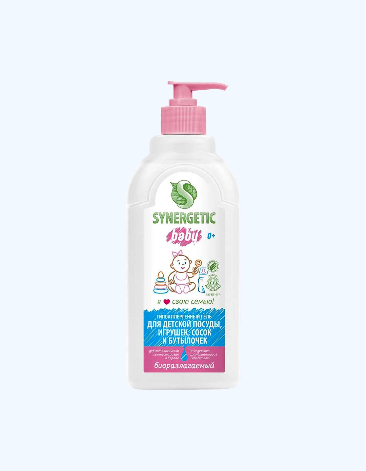 Bolalar idishlarini yuvish uchun Synergetic Gel, 500 ml