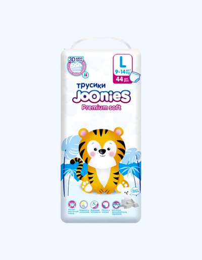 JOONIES Трусики Premium Soft, L 9-14 кг, 18/44 шт