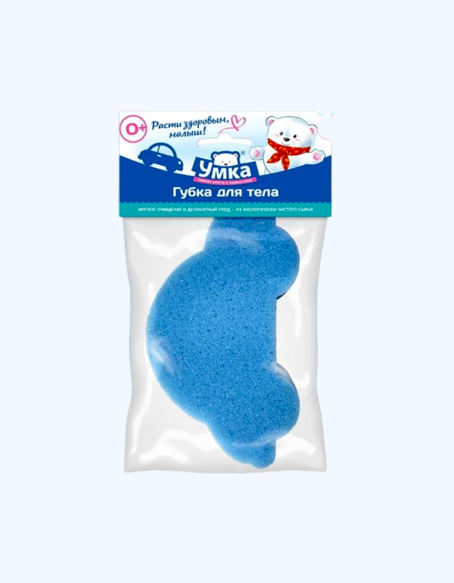 Умка Губка для тела детская Машинка