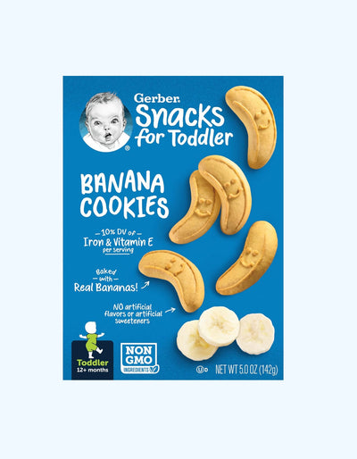 Tabiiy bananli Gerber pishirilgan pechene, 12+ oy, 142 g