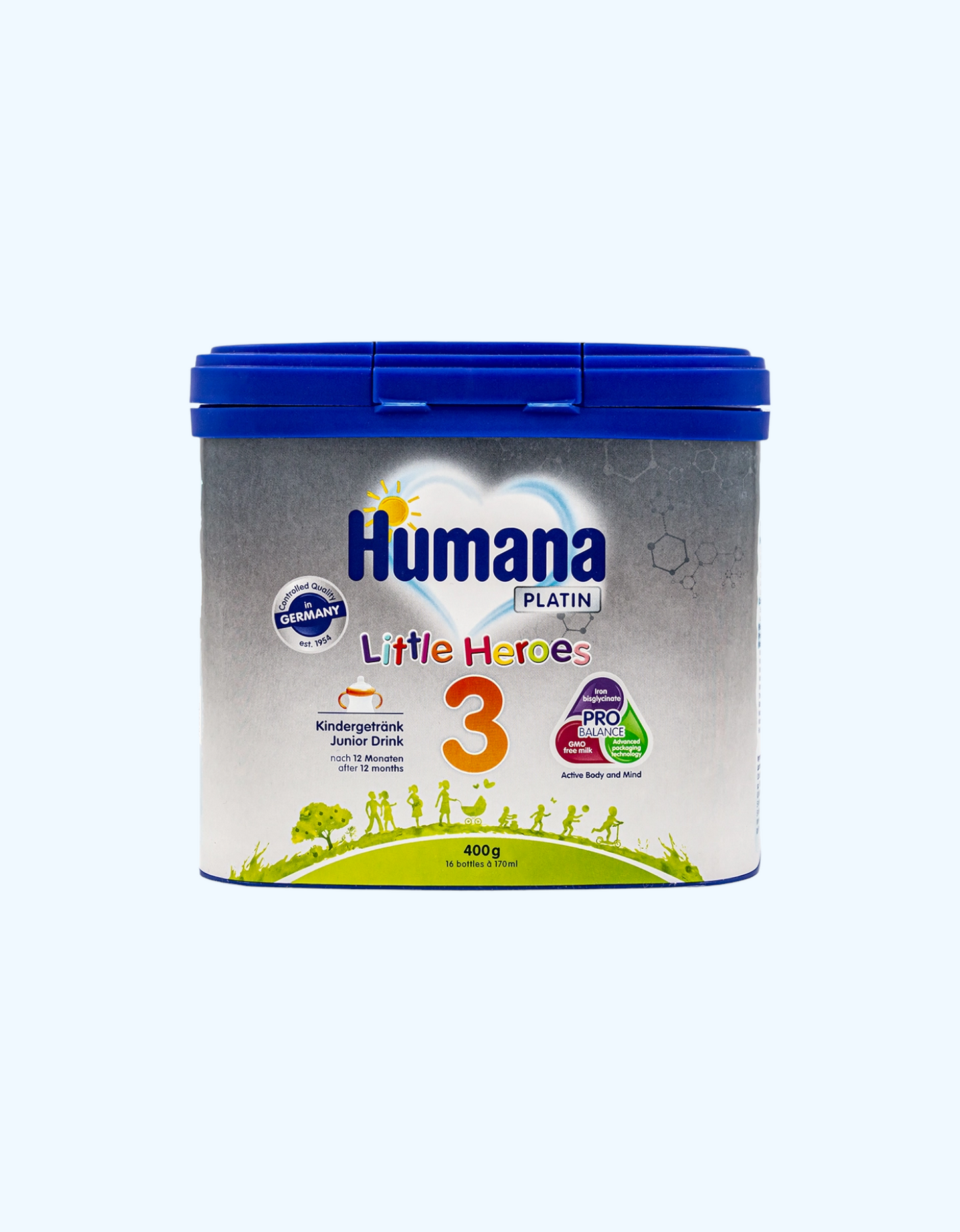 Humana Platin 3 Little Heroes formulasi, sut, tezkor, 12+ oy, 400/800 g