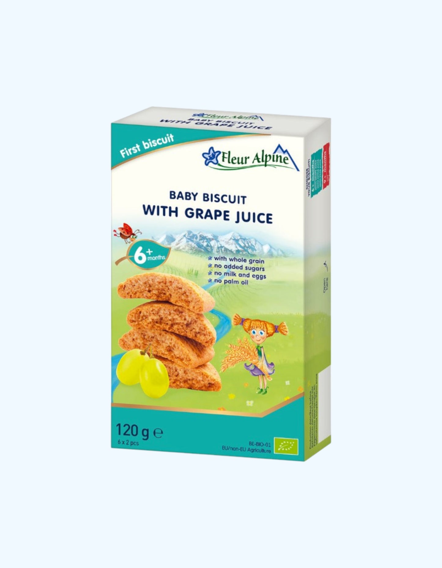 Fleur Alpine Organic First Cookies, 6+ oy, 120 g