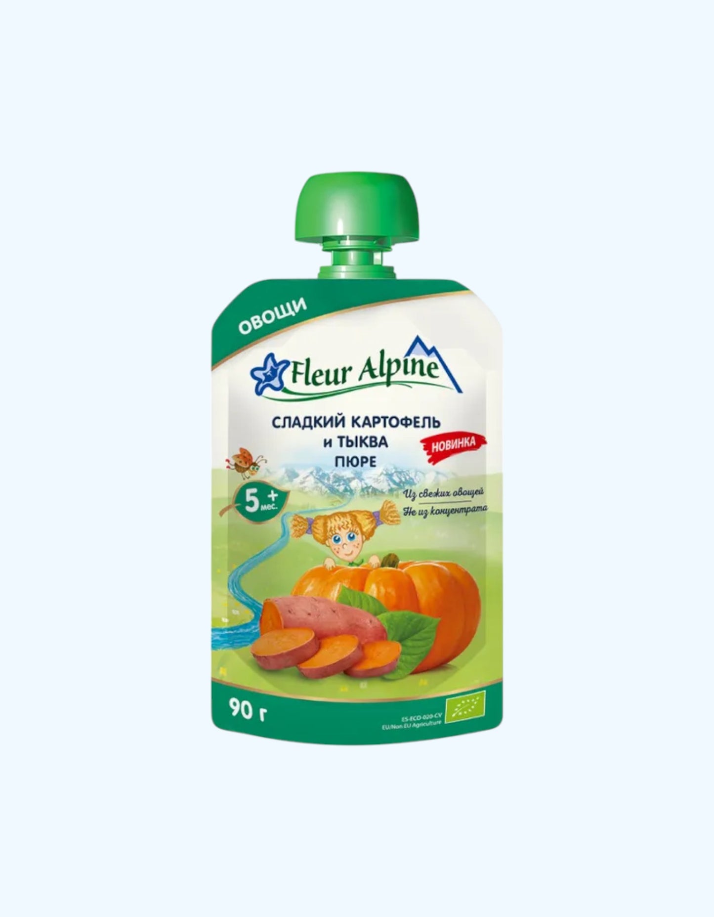 Fleur Alpine Пюре сладкий картофель-тыква, 5+ мес., 90 г