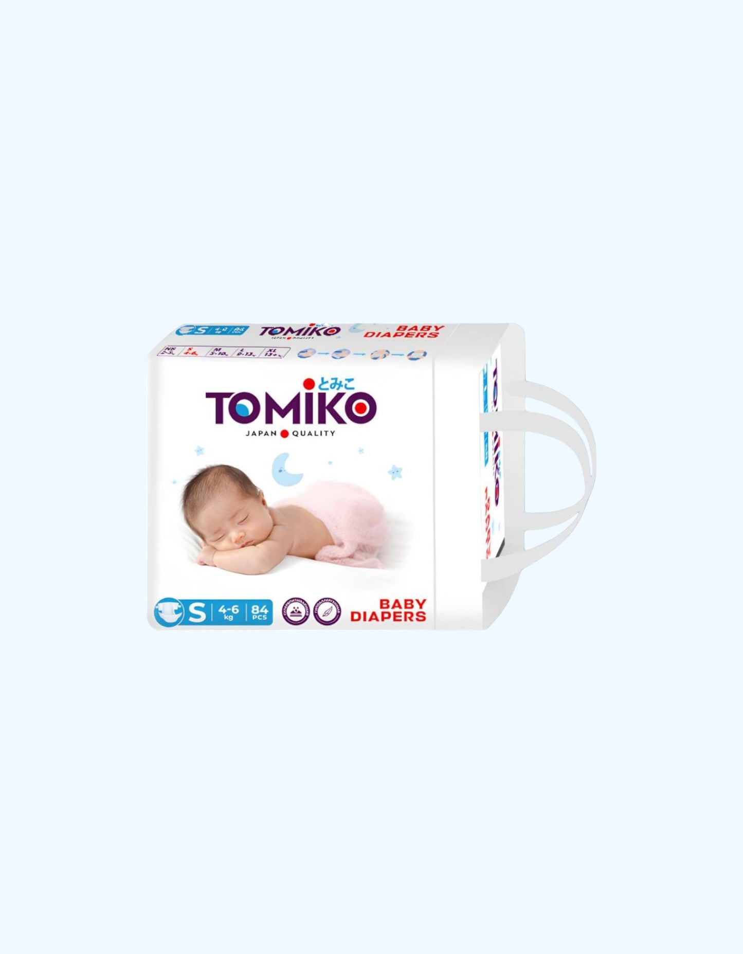Tomiko Bezi Premium, hajmi S, 4-6 kg, 19/84 dona.