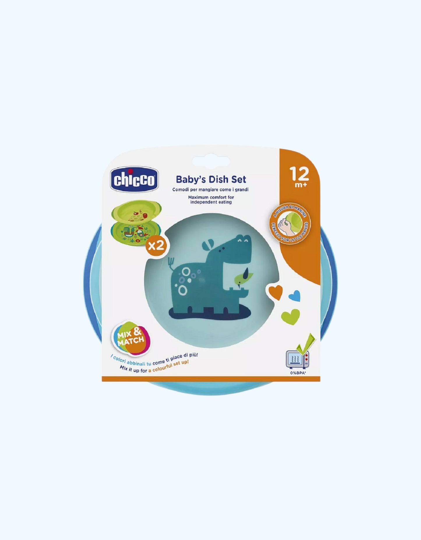 Chicco Набор тарелок, 12+ мес., 2 шт
