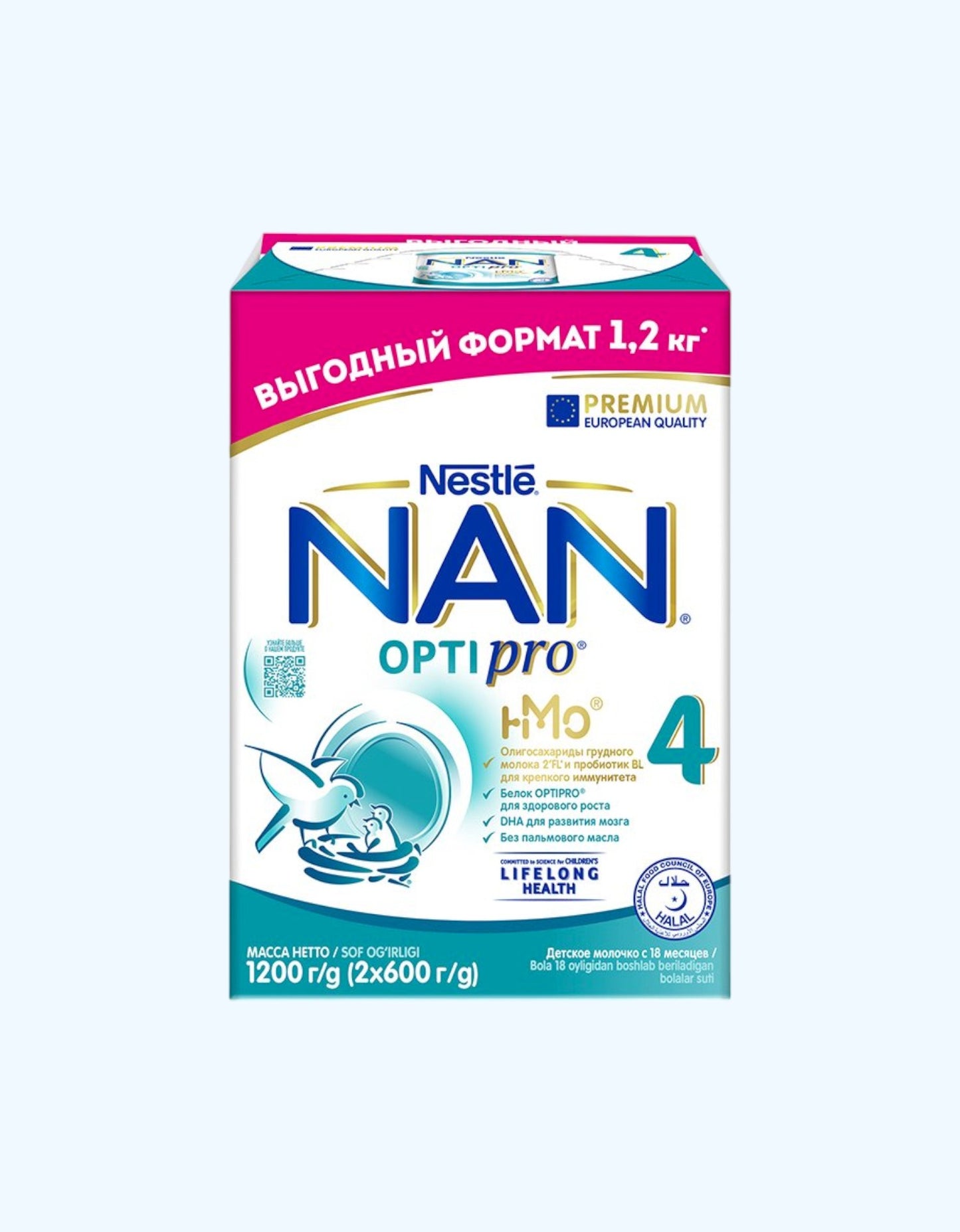 NAN 4 Opti Pro, quruq sut formulasi, 18+ oy, 400/800/1200g