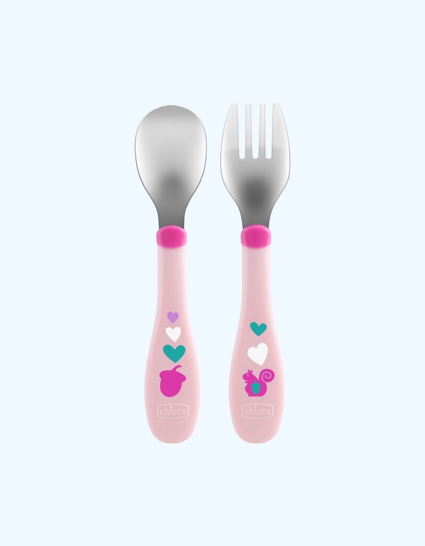 Chicco MetalCutlery Набор столовых приборов, 18+ мес.