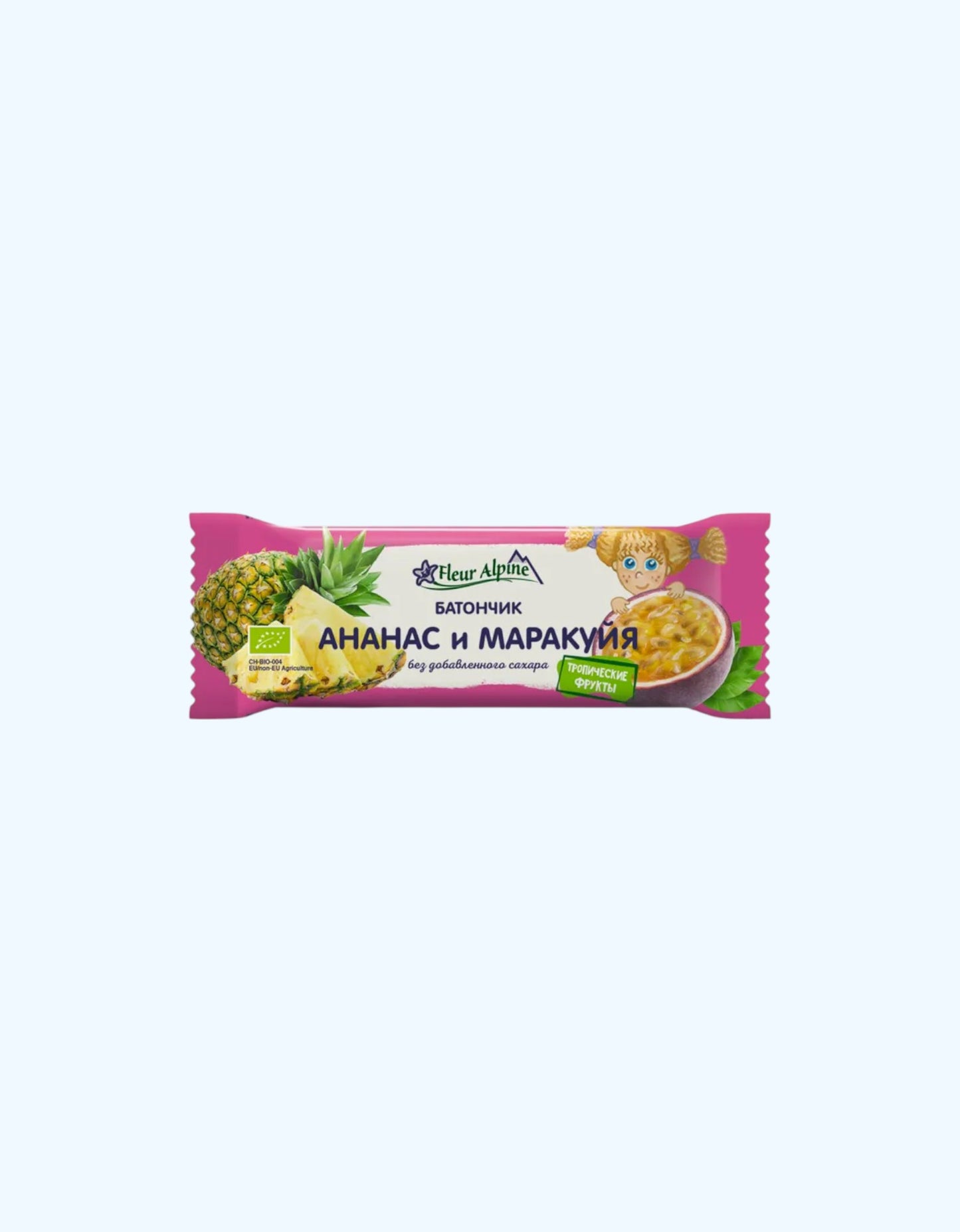 Fleur Alpine Батончик из тропических фруктов ананас и маракуя, 20 г