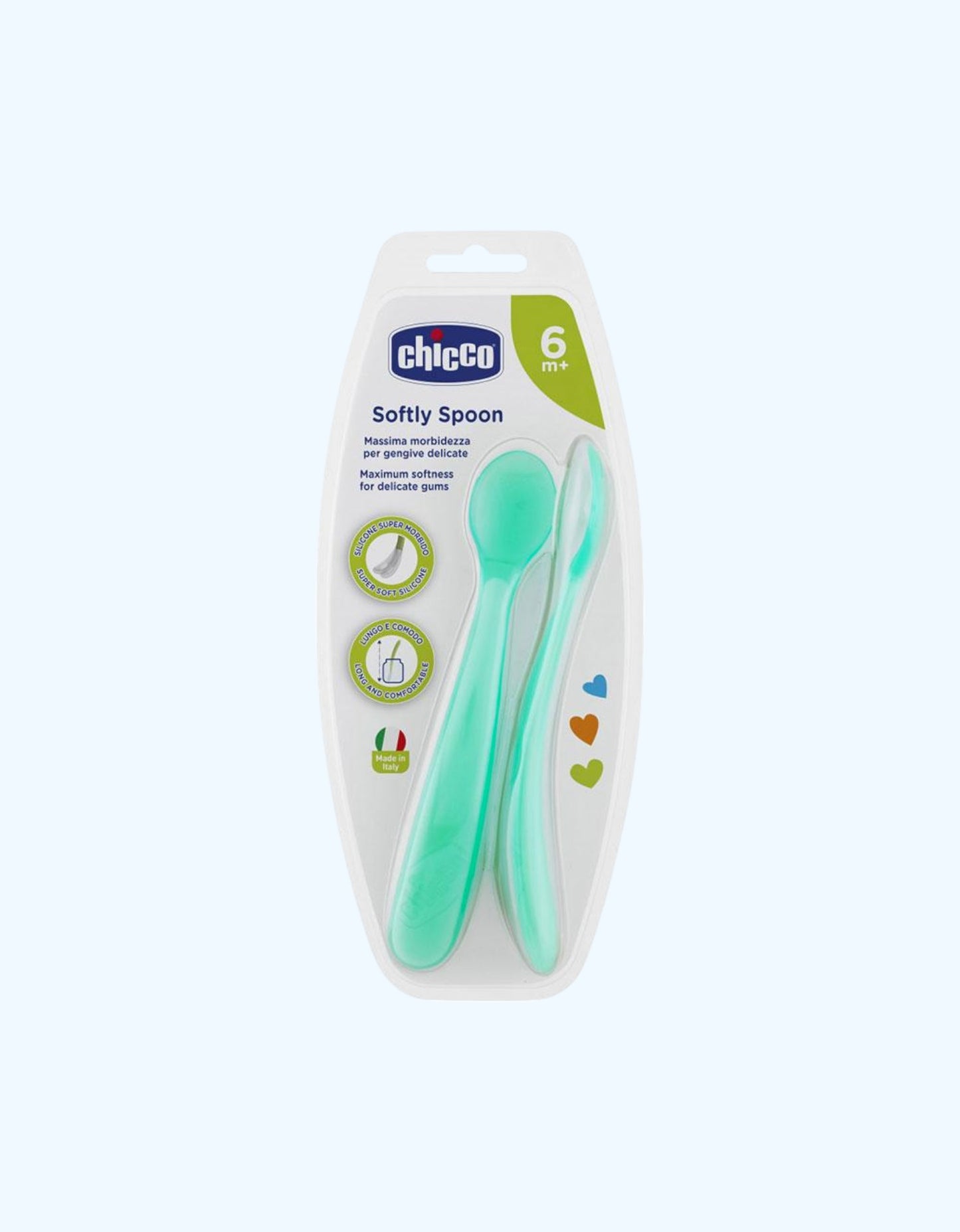 Chicco Softly Ложка мягкая, 6+ мес., 2 шт