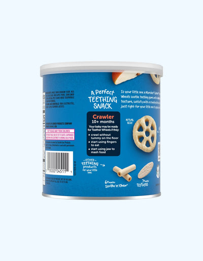 Gerber Teething Wheels Cookies, Apple, 8+ oy, 42g