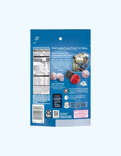 Gerber pishirilgan yogurt bo'laklari, berry aralashmasi, 8+ oy, 28g