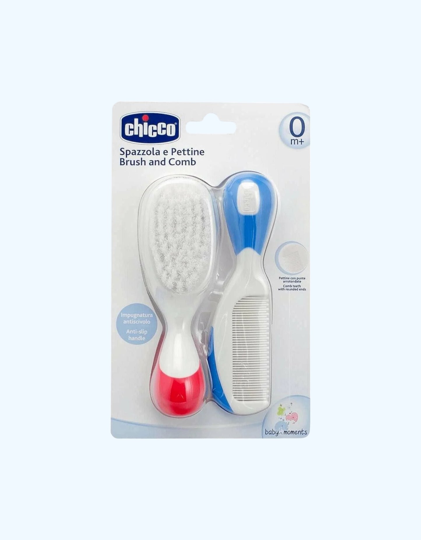 Chicco Расческа и щетка нейлоновая, 0+ мес.