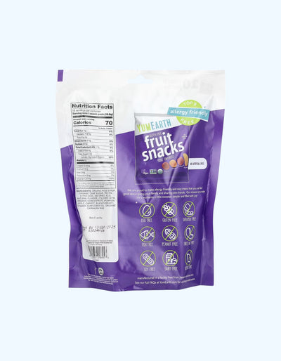 YumEarth Organik gummi, banan, qulupnay, olcha va shaftoli, 19,8 g