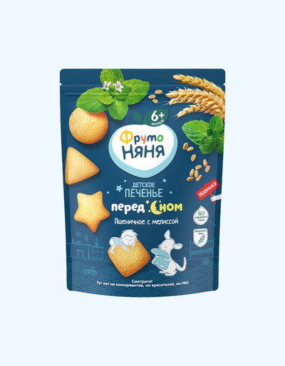 Frutonyanya Limon balzamli lahzali bug'doy pishiriqlari "Uxlashdan oldin", 6+ oy, 120 g