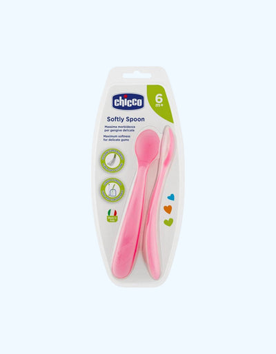 Chicco Softly qoshiq yumshoq, 6+ oy, 2 dona