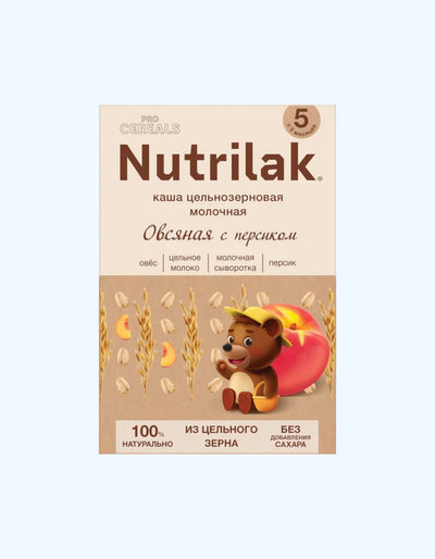 Nutrilak Premium Sutli pyuresi shaftoli bilan jo'xori uni, 5+ oy, 200 gr