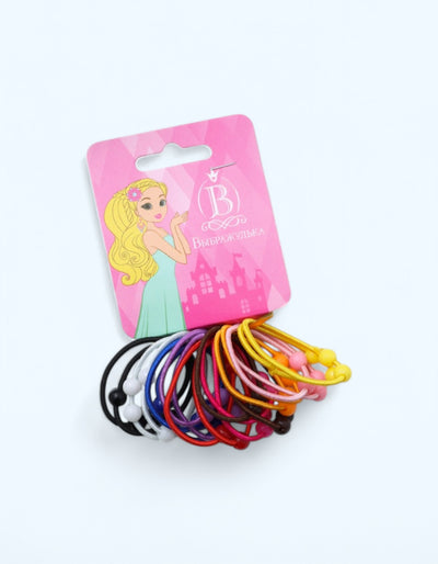 БукваЛенд Резинка для волос "Радуга", 20шт в наборе, шарики, 3 см, микс