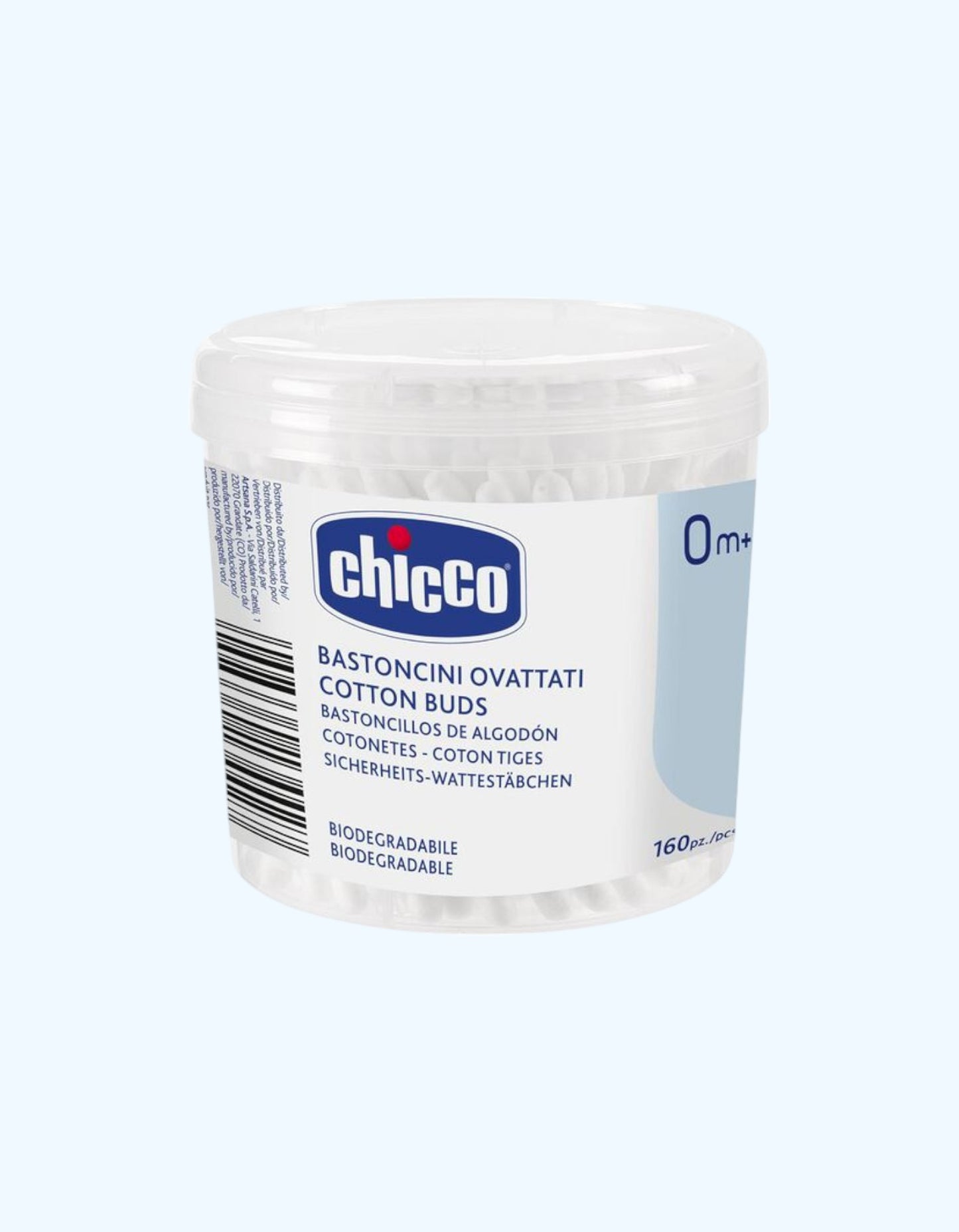 Chicco Paxta tamponlari cheklovsiz, 0+ oy, 160 dona