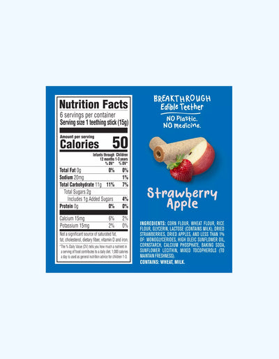 Gerber tishlarini chaynash tayoqchalari, olma lazzati, 6+ oy, 90g