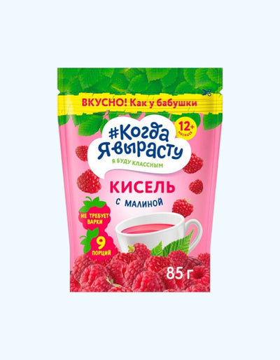 Когда Я Вырасту Кисель малиновый, 12+ мес., 85 г