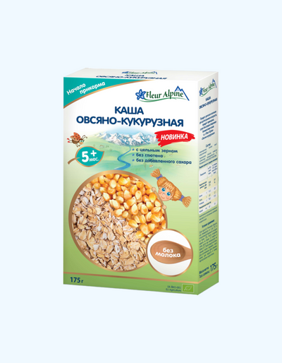 Fleur Alpine glyutensiz pyuresi Organik jo'xori jo'xori, 5 oy, 175 g