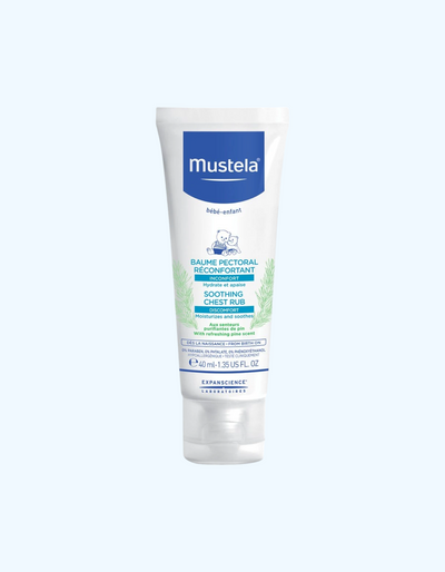 Mustela shamollash uchun chaqaloqning ko'kragi uchun tinchlantiruvchi balzam, 40 ml