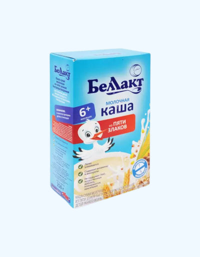 Беллакт Молочная каша 5 злаков с витаминами и минералами, 250 г