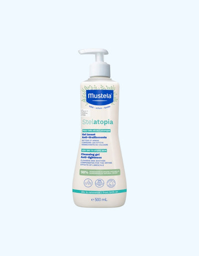 Mustela Stelatopia Нежный очищающий гель для душа 200/500 мл