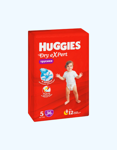 Huggies Трусики-подгузники Dry eXpert 5, 12-17 кг, 36 шт