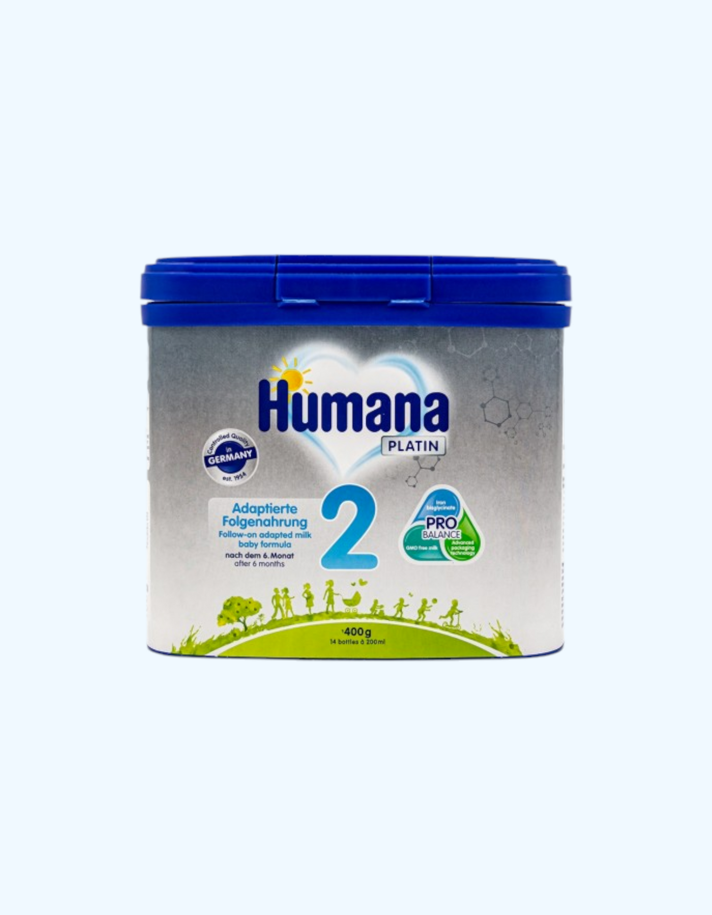 Humana Platin 2 Formula, sut, tezkor, 6-12 oy, 350/400/800 g