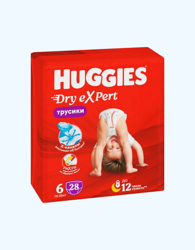 Huggies Трусики-подгузники Dry eXpert 6, 15-25 кг, 28 шт