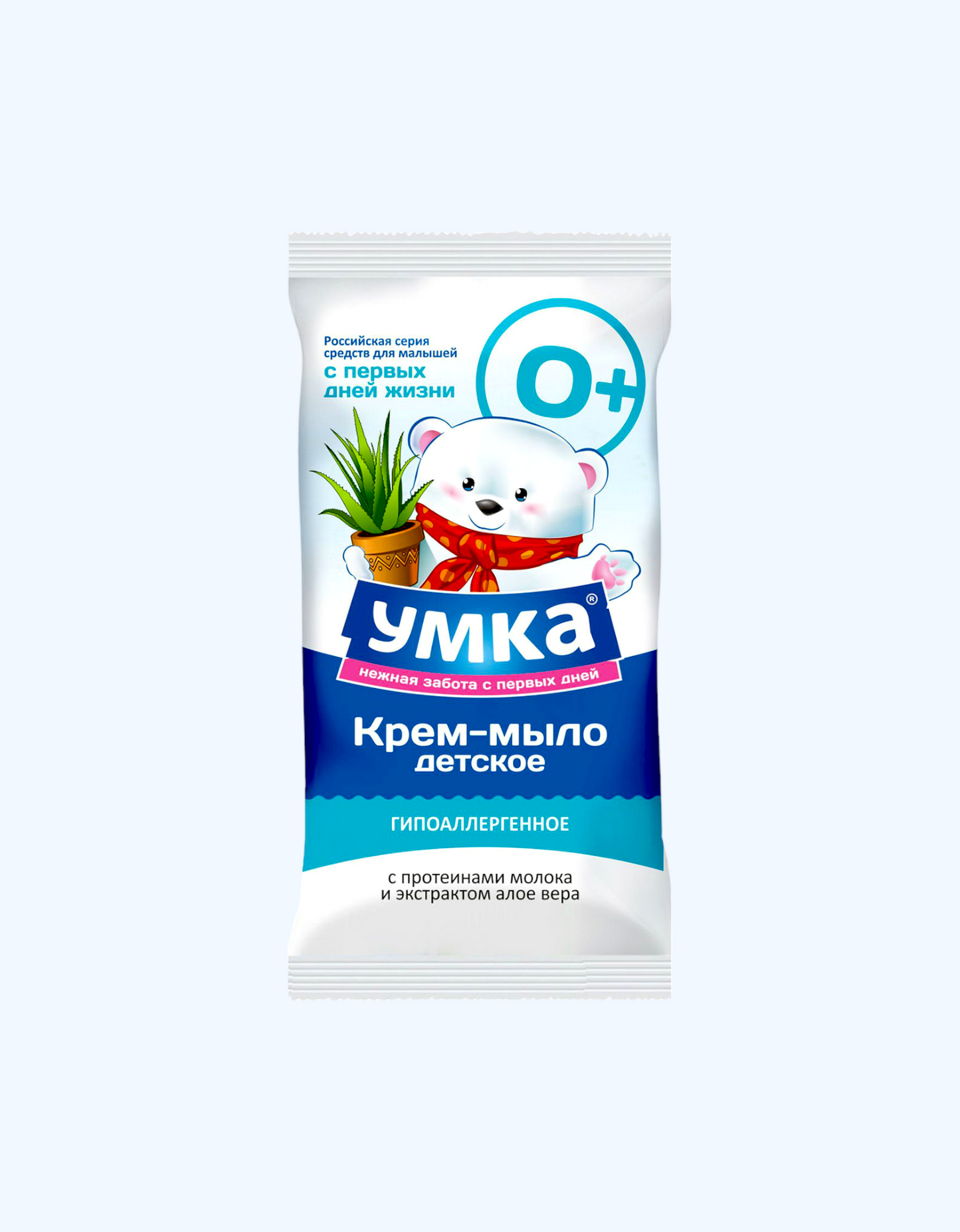 Sut oqsillari va aloe vera bilan Umka Baby sovun, 80 g