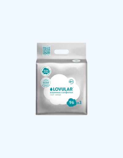 Lovular Hot Wind Влажные салфетки 96/288 шт