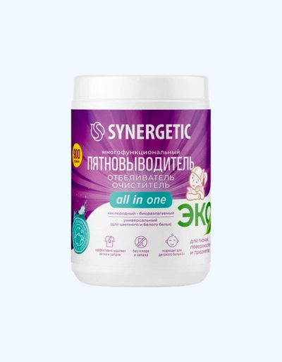 Synergetic Кислородный отбеливатель-пятновыводитель для тканей и поверхностей, 900 г