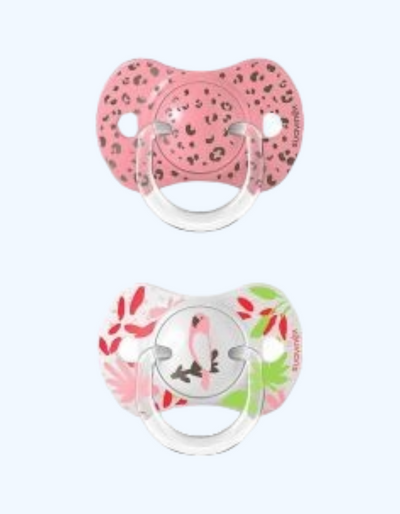 Suavinex Пустышка "Джунгли", силиконовая физиологическая, 0-6 мес., 2 шт