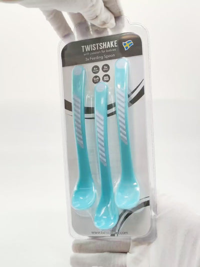 Twistshake Ложки для кормления синие 4+ мес., 3шт