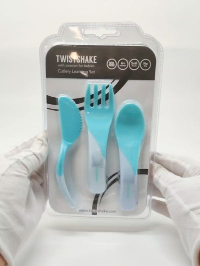 Twistshake Набор столовых приборов синий, 6+ мес.