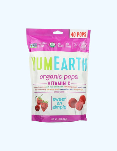 YumEarth Леденецы Organic с Витамином C, 40 шт