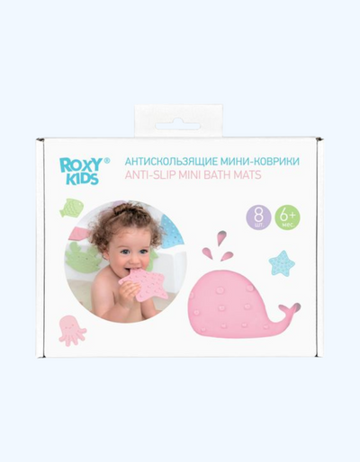 ROXY-KIDS Антискользящие мини-коврики "Sea Animals" для ванны, 8 шт