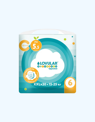 Lovular Витаминка Подгузники-трусики, XXL, 15-25 кг, 30 шт