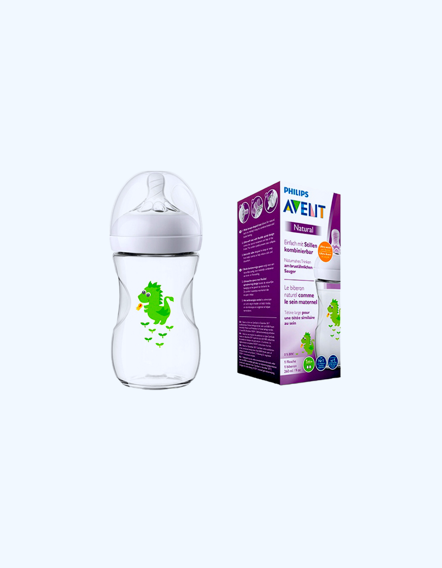 Avent Natural oziqlantirish shishasi, 1+ oy, 260 ml