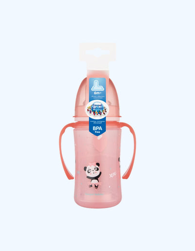 Canpol Babies Поильник обучающий, силиконовый носик, розовый, без BPA, 6+ мес., 240 мл