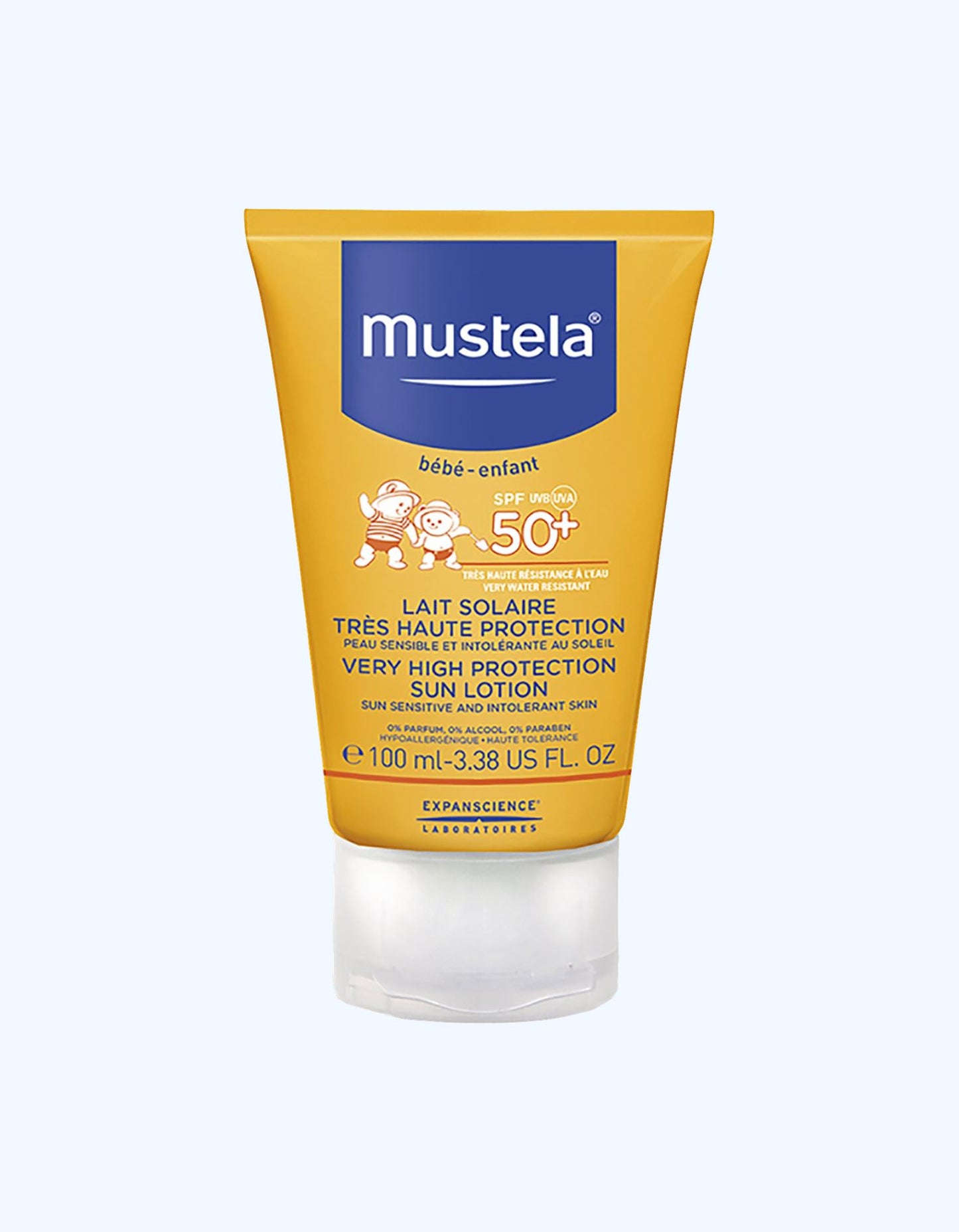 Mustela Солнцезащитный лосьон, водостойкий, SPF 50, 0+ мес., 100 мл
