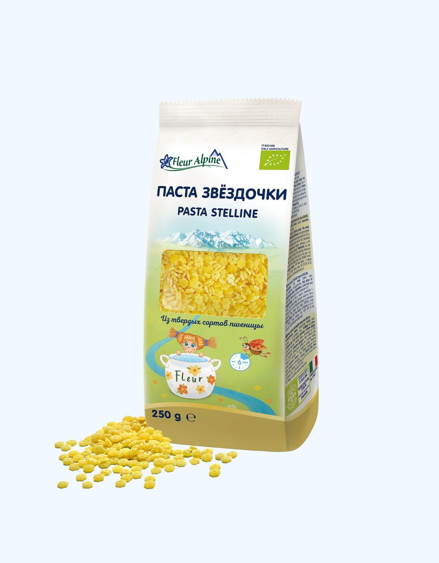 Fleur Alpine Glutensiz makaron, yulduzlar, bug'doy, 250 g